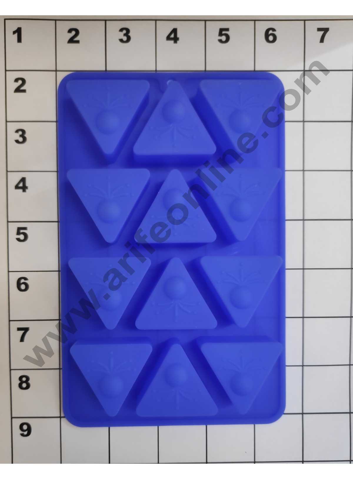 Cake Decor 12 Cavity Triangl Anar Shape Mold Silicone Chocolate Mould