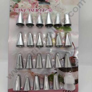 Cake Decor 23pcs Piping Nozzle Set with Coupler Pastry Tips Cupcake Cake Decorating Nozzle