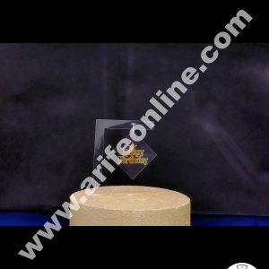 Cake Decor Exclusive Acrylic Hanging Cake Topper - Square Happy Birthday With Star Gold