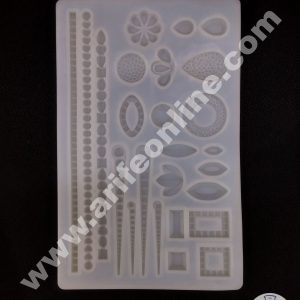 Cake Decor Wedding Jewellery Design Button And Rope Silicone Soft Mold for Cake Decoration Candy Soap Making SBS-103