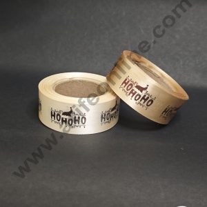 CAKE DECOR™ 1 Roll Christmas Theme Ribbons | Gift Wrapping | Hamper Decoration | Assorted Designs - Cream ( SBR-CH-Cream )