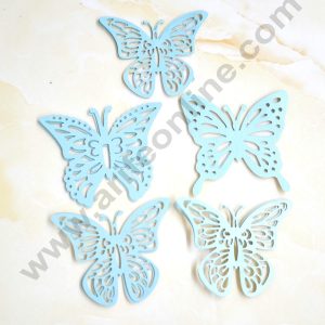 CAKE DECORβ’ 10 pcs Turquoise Butterfly Paper Topper For Cake And Cupcake Decoration