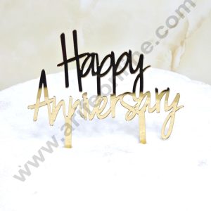 CAKE DECOR™ 5 inch Acrylic Happy Anniversary Cutout Cake Topper Cake Decoration