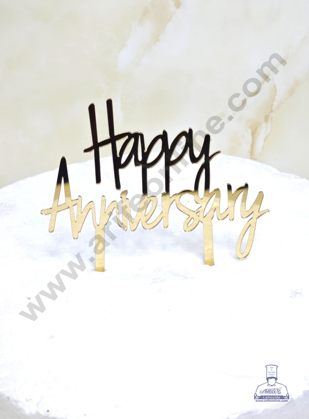 CAKE DECORβ’ 5 inch Acrylic Happy Anniversary Cutout Cake Topper Cake Decoration