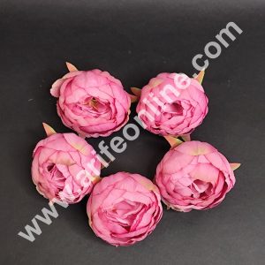 CAKE DECOR™ Large Pink Artificial Flower For Cake Decoration - Pink ( 5 pc pack )
