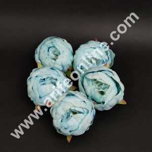 CAKE DECOR™ Large Blue Artificial Flower For Cake Decoration - Blue ( 5 pc pack )