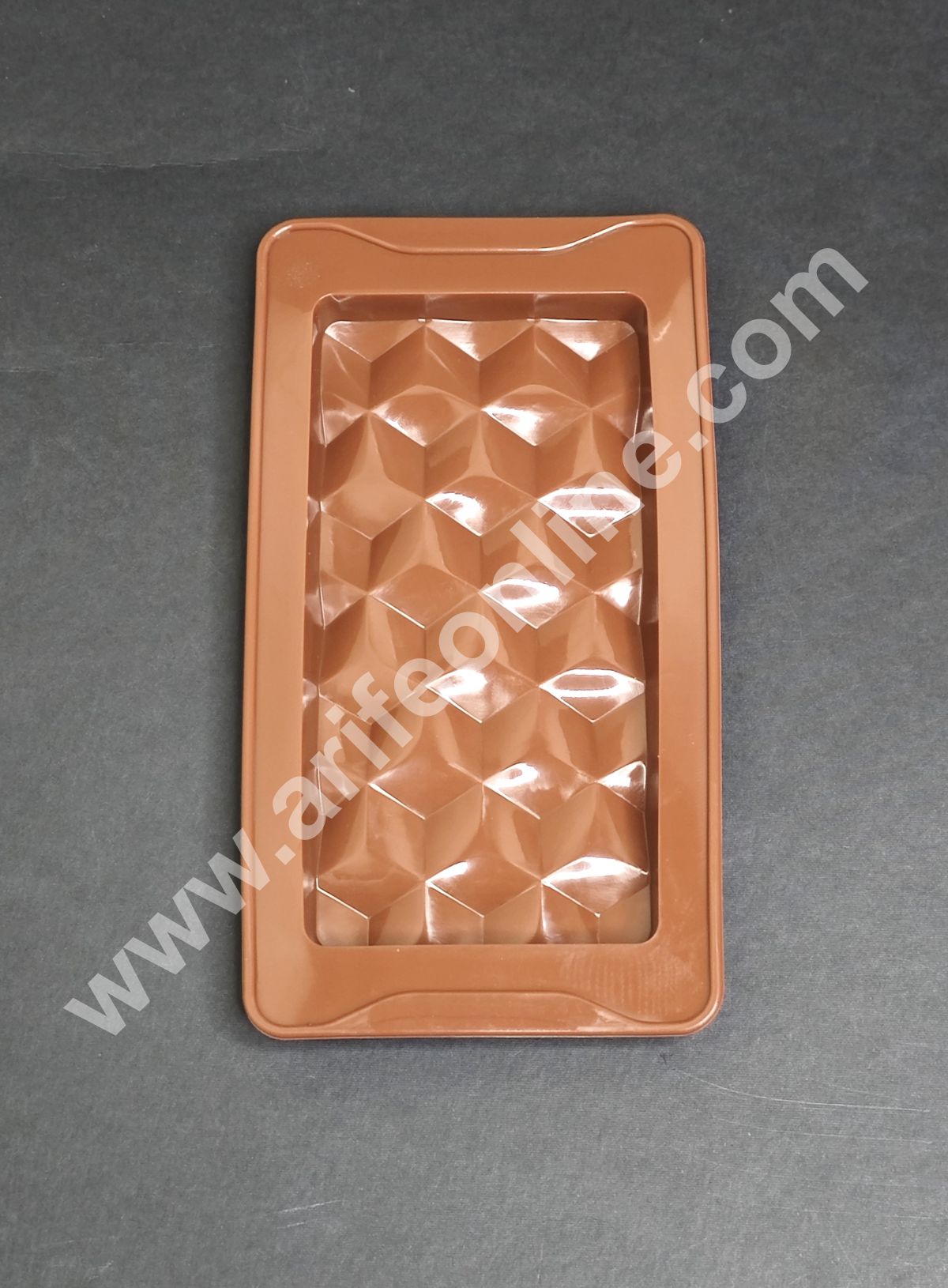 CAKE DECOR™ 1 Cavity Deep Diamond Kunafa Chocolate Bar Silicone Mould | Pistachio Kunafa Chocolate Bar Mould (Design-09)