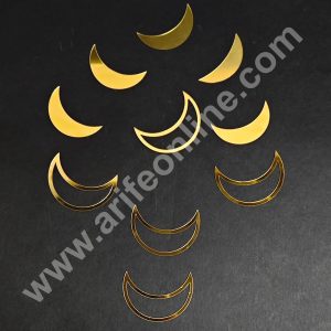 10 pc Golden Acrylic Moon Cutout Topper - CAKE DECOR™
