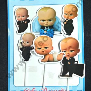 6 Pc Boss Baby Theme Paper Topper For Cake And Cupcake - Cake Decor