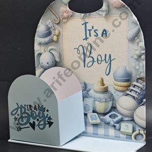 It's a Boy Blue Foldable Cake and Flower Hamper - CAKE DECOR™