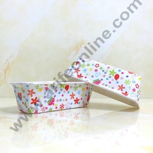 CAKE DECORβ’ Bake & Serve Paper Baking Mould - Floral Cupcake Plum Cake Mould (10 Pcs Pack)