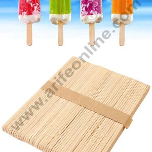 Cake Decor Natural Wooden Ice cream Sticks For Cakesicle Popsicle and Candy(50pcs)