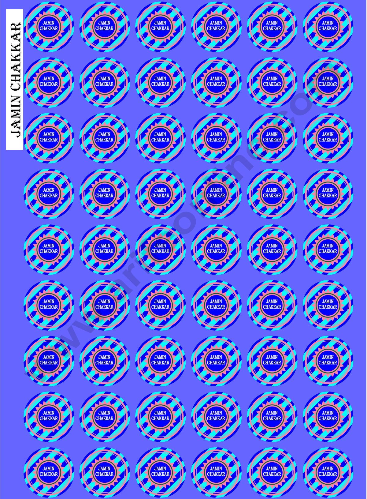 Cake Decor Jammin Chakkari Diwali Sticker (A4 Size Sheet)