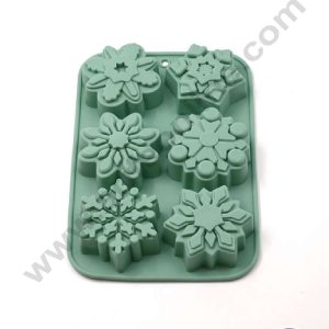 CAKE DECORβ’ Silicon 6 Cavity Snowflake Silicon Muffin Mould Jelly Mould Soap Mould SBCM-LBM1167