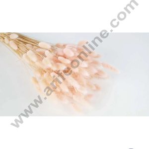 CAKE DECOR™ Light Peach Color Natural Bunny Tails For Cake Decoration Bouquet Wedding Party Centerpieces Decorative – Light Peach (50 pcs pack)
