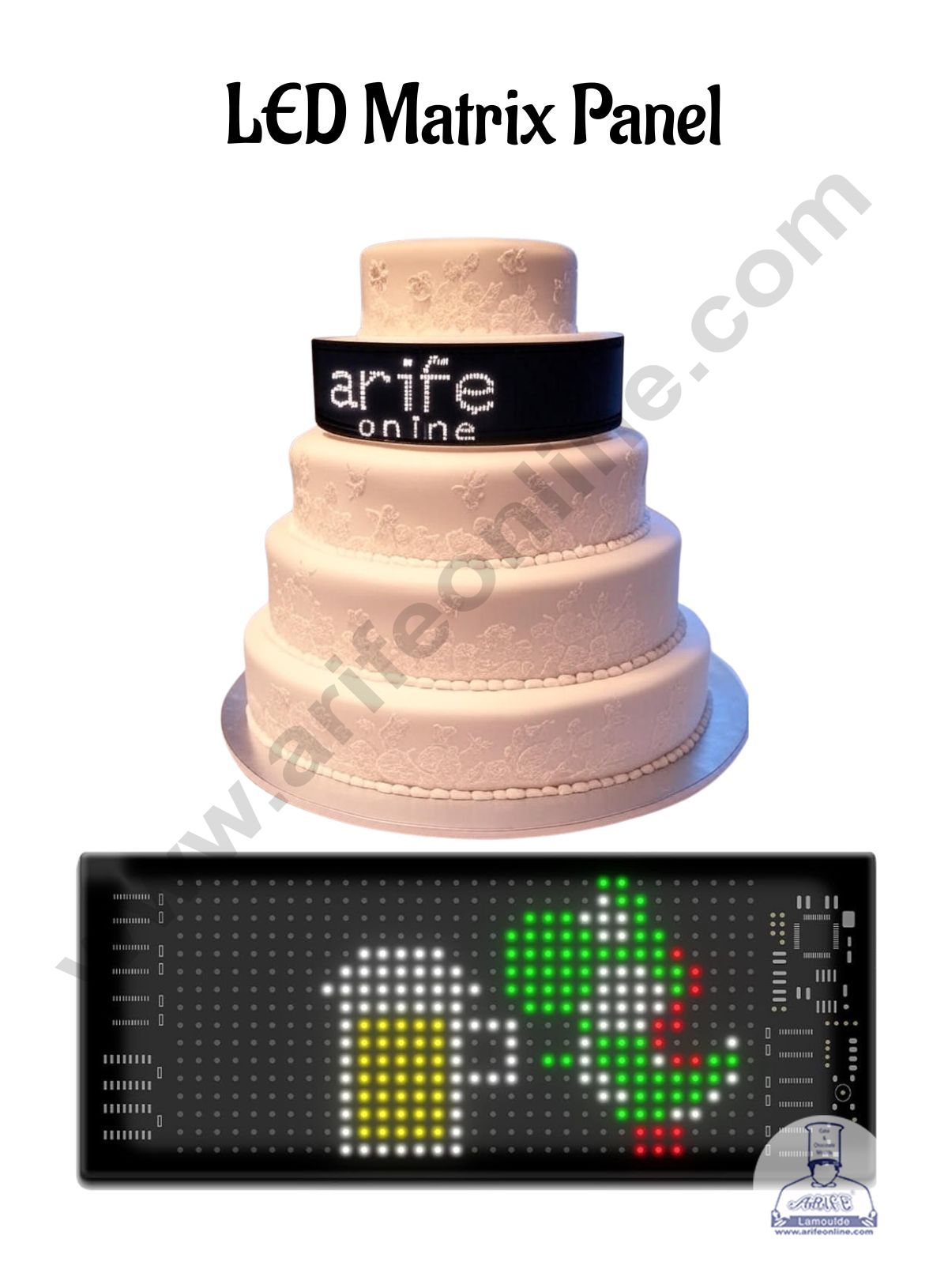 Programmable LED Matrix Panel Display Board with Remote 14.5 x 3.5 Inch - CAKE DECOR™