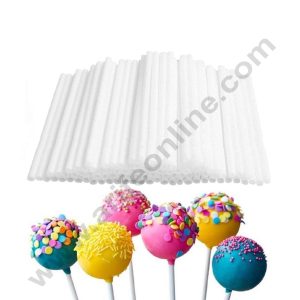 Cake Decor 6 Inch Plastic Lollipop Sticks For Cakesicle Popsicle and Candy (100pcs)