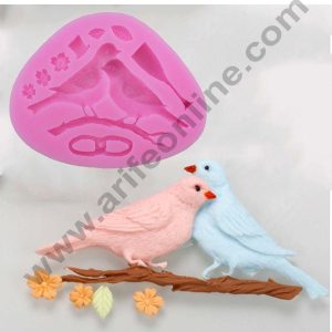 Cake Decor 10 Cavity Silicon Love Bird Couple Flowers Shape Fondant Marzipan Mould