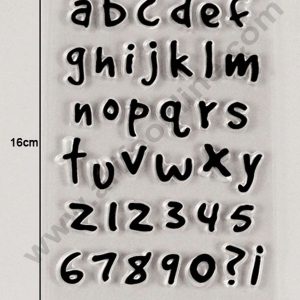 Cake Decor 1pc Silicone Lowercase Alphabet With Number Scrapbook Diy Rubber Stamp Clear Stamp Transparent Stamp Handmade Card Stamp