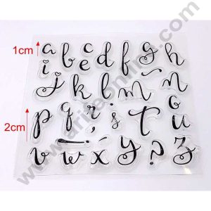 Cake Decor 1pc Silicone Lowercase Alphabet Scrapbook Diy Rubber Stamp Clear Stamp Transparent Stamp Handmade Card Stamp