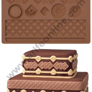 Cake Decor Macrame Desing Button And Rope Silicon Fondant And Gumpaste Mould Marzipan Mould
