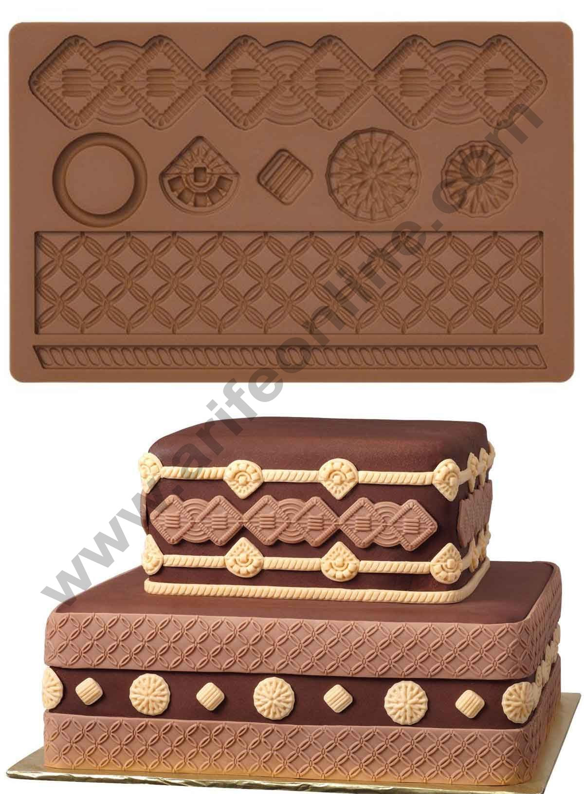 Cake Decor Macrame Desing Button And Rope Silicon Fondant And Gumpaste Mould Marzipan Mould