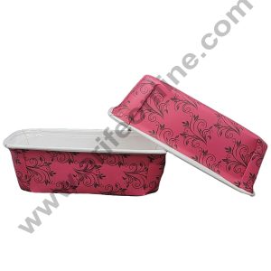 Cake Decor Maroon Leaf Design Plum Cake Mould Paper Baking Mold Plumpy 10 Pcs