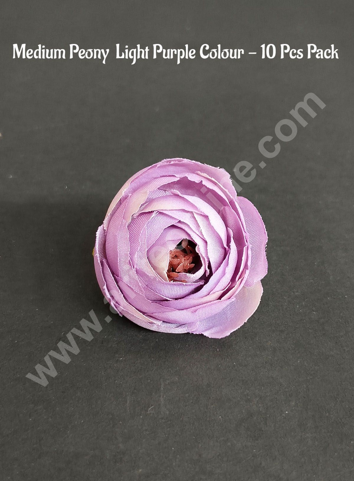 CAKE DECOR™ Medium Peony Artificial Flower For Cake Decoration – Light Purple Colour ( 10 Pcs Pack )