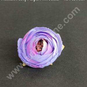 CAKE DECOR™ Medium Peony Artificial Flower For Cake Decoration – Purple Pink Colour ( 10 Pcs Pack )