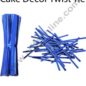Cake Decor Metallic Twist Ties -Metallic Blue