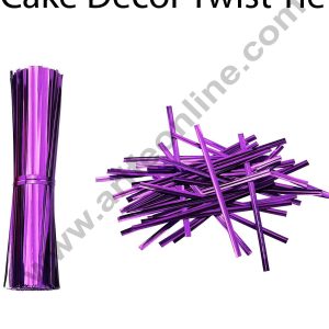 Cake Decor Metallic Twist Ties -Metallic Pink