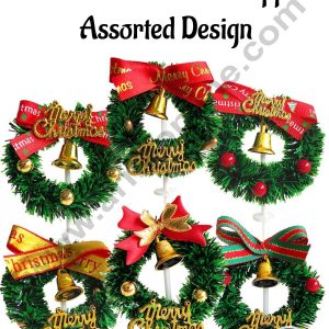 CAKE DECOR™ 1 Piece Mini Wreath Cake Topper - Assorted Design (SBT-C-016)