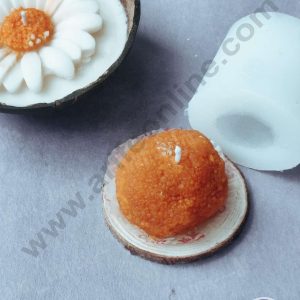 CAKE DECOR™ 3D Silicon 1 Cavity Motichoor Laddoo Silicon Candle Mould, Silicon Soap Mould, Handmade Soap Candy Making SB-WCM223