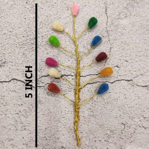 Cake Decor™ Velvet Bead Flower For Cake Decoration – Multi Color ( 1 pc pack )