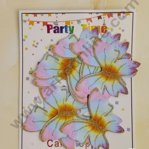CAKE DECORβ’ 10 Pc Multi Colour Glitter Butterfly Paper Topper For Cake And Cupcake Decoration