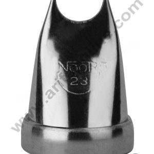 CAKE DECOR™ Small Noor Nozzle - No. 23 Raised Band Wide Design Piping Nozzle with Collar Ring
