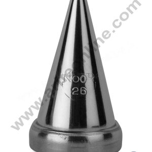 CAKE DECORβ’ Medium Noor Nozzle - No. 26 Beads | Dots | Lines | Writing Design Piping Nozzle with Collar Ring