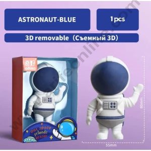 Mini Blue Astronut Rubber Cake Topper | Rubber Eraser - (1 Piece) - CAKE DECORβ’