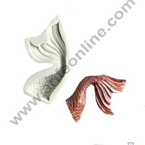 Cake Decor Silicone Mermaid Tail Curved Shape Fondant Marzipan Mould