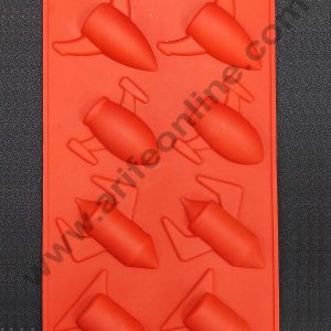 Cake Decor 8 Cavity Flying Rocket Shape Mold Silicone Chocolate Mould
