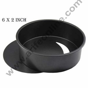 Cake Decor Loose Bottom Round Cake Mould Nonstick Cake Mould Removable Base Cake Mould 6 x 2 inch