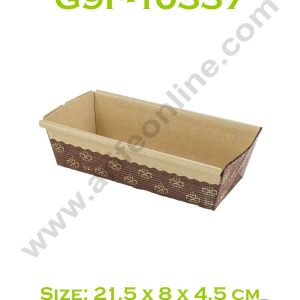 Novacart Bake & Serve Paper Baking Mould By Cake Decor - Big Brown Plum Cake Mould 10 Pcs ( SB-G9F-10337 )