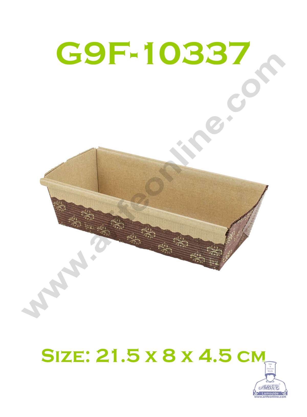 Novacart Bake & Serve Paper Baking Mould By Cake Decor - Big Brown Plum Cake Mould 10 Pcs ( SB-G9F-10337 )