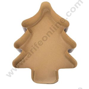 Novacart Bake & Serve Paper Baking Mould By Cake Decor - Tree Shaped Cake Mould 10 Pcs ( SB-G9F-14034 )