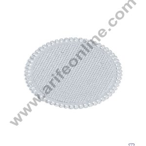 Novacart Oval Shape Pastry Base - White 50 Pcs Pack