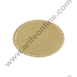 Novacart Oval Shape Pastry Base - Gold 50 Pcs Pack