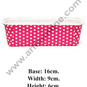 Novacart Bake & Serve Paper Baking Mould By Cake Decor - Polka Dot Plum Cake Mould Red 10 Pc
