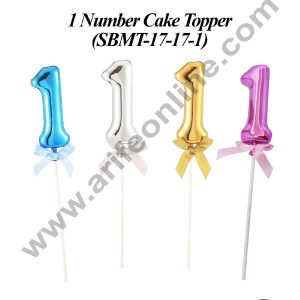 CAKE DECOR™ Plastic Balloon Style 1 Number Cake Topper - 1 Piece