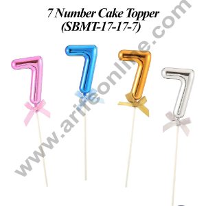 CAKE DECORβ’ Plastic Balloon Style 7 Number Cake Topper - 1 Piece