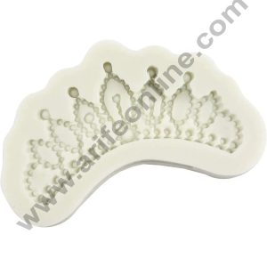 Cake Decor Silicone 1 Cavity Princess Crown Pink Fondant Mould (Design 02)